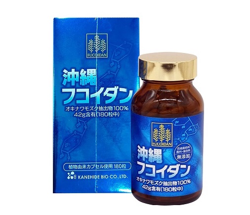 Viên uống ngăn ngừa, hỗ trợ điều trị ung thư Kanehide Bio Okinawa Fucoidan xanh 180 viên Nhật Bản