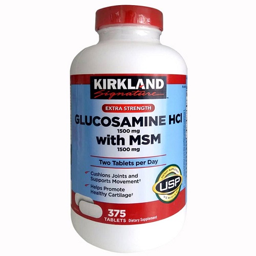 Viên uống bổ xương khớp Glucosamine HCL 1500mg Kirkland 375 viên của Mỹ