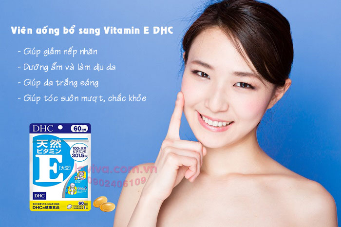 Viên uống bổ sung vitamin E DHC 60 viên Nhật Bản